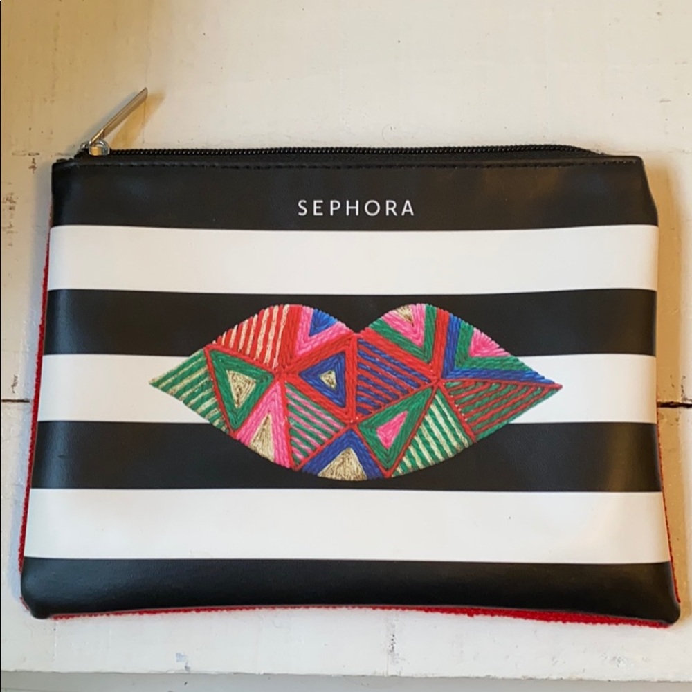 XL Sephora Makeup Pouch Toiletry Zipper Bag NWT